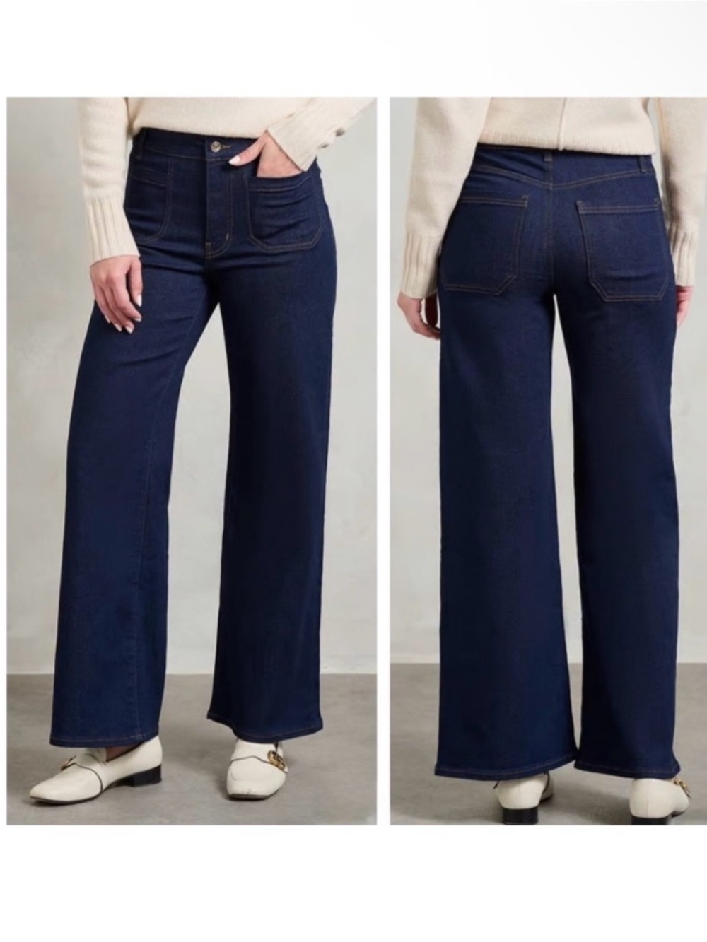 FRAME Le Pixie Slim Palazzo Wide-Leg High-Rise Jeans in Rinse $298 sz 27